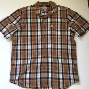 Carhartt Button Down Shirt Plaid Relaxed Fit